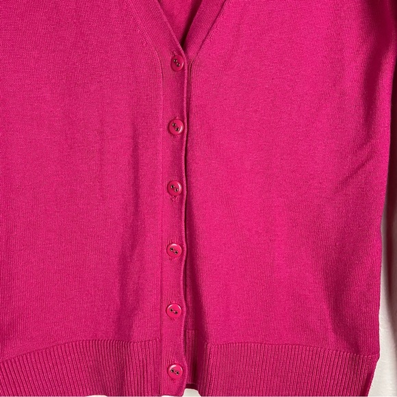Gap Kids sz XXL (14-16) girls Cardigan Pink Longsleeve barbiecore cotton blend - Picture 11 of 11